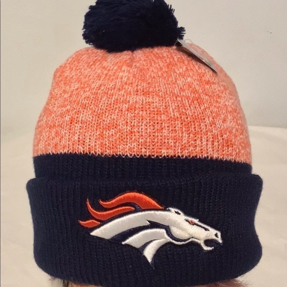 47 Accessories - DENVER Broncos NFL ‘47 Brand Cuff Breakaway OSFA Beanie Hat w Pom Cuffed Cap New